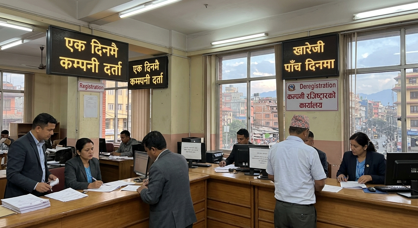 अब कम्पनी दर्ता १ दिनमै, खारेज गर्नुपरे ५ दिन